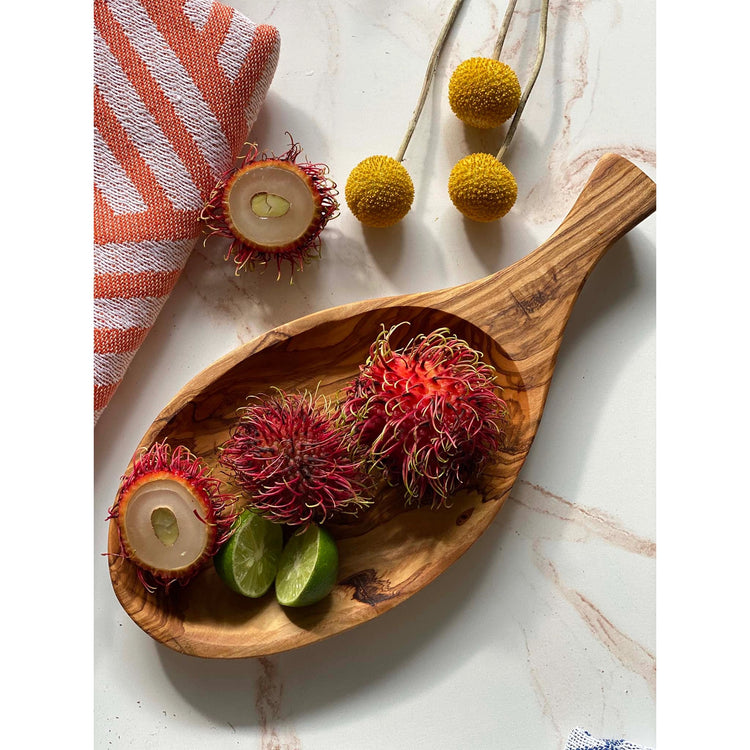 Olive Wood- Oval Paddle Appetizer Dish