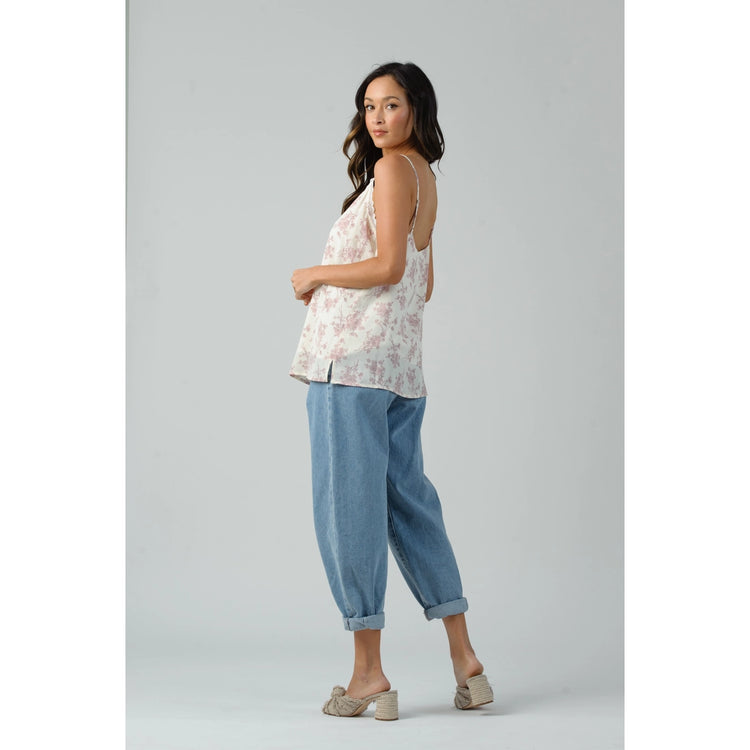 Heliotrope Lace Trim Cami Top