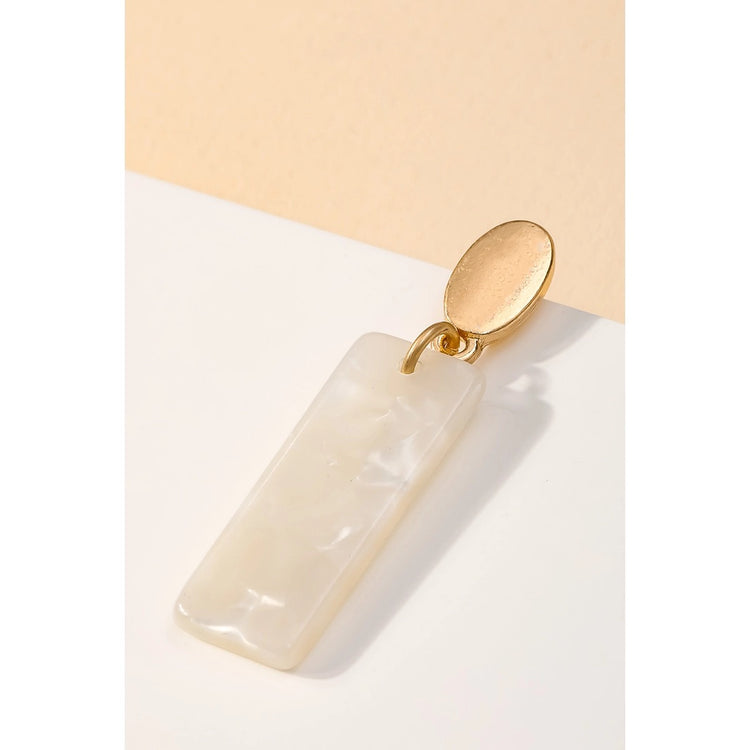 Acetate Rectangle Drop Earrings