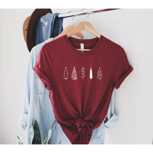 Christmas Tree Shirt- Cardinal Red