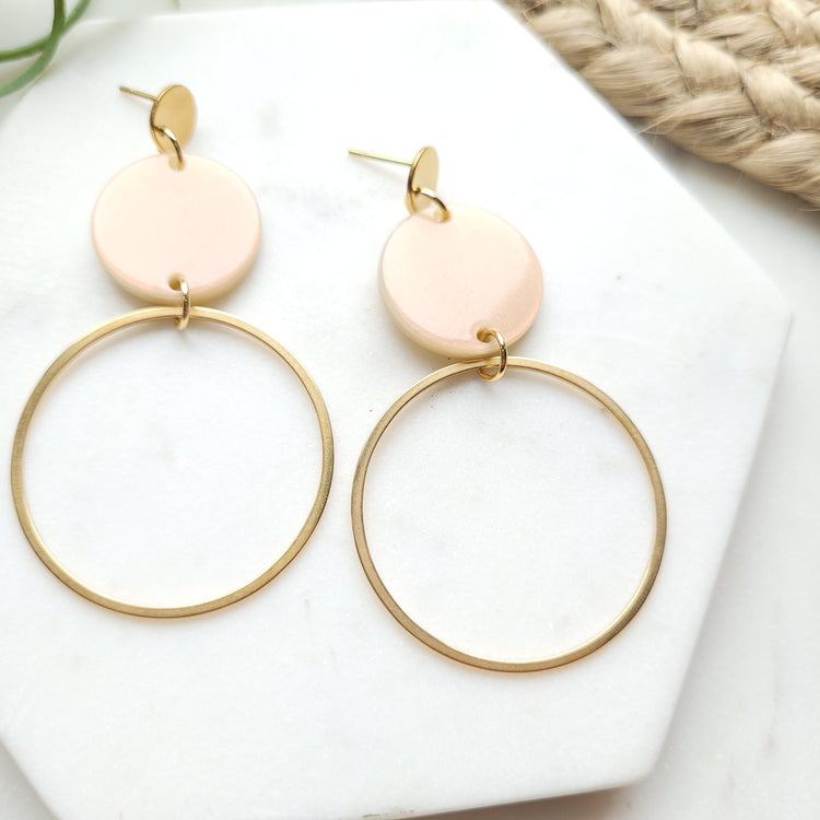 Sadie Earrings / 18k Gold Plated Stainless Steel w/ Acrylic
