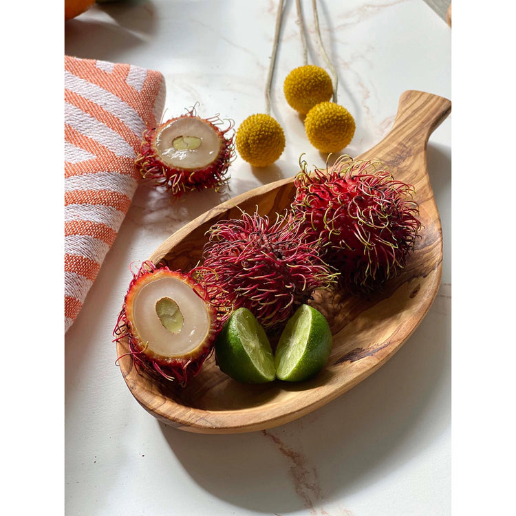 Olive Wood- Oval Paddle Appetizer Dish