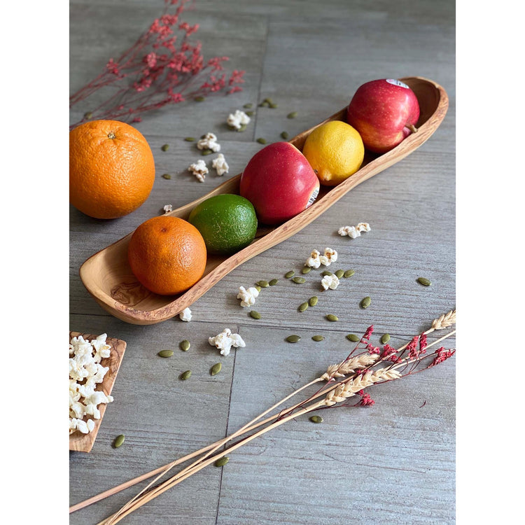 Olive Wood- Rustic Bread Bowl 15"
