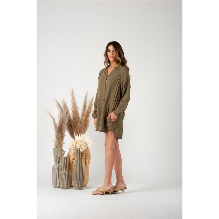 Keres Tunic Top- Olive