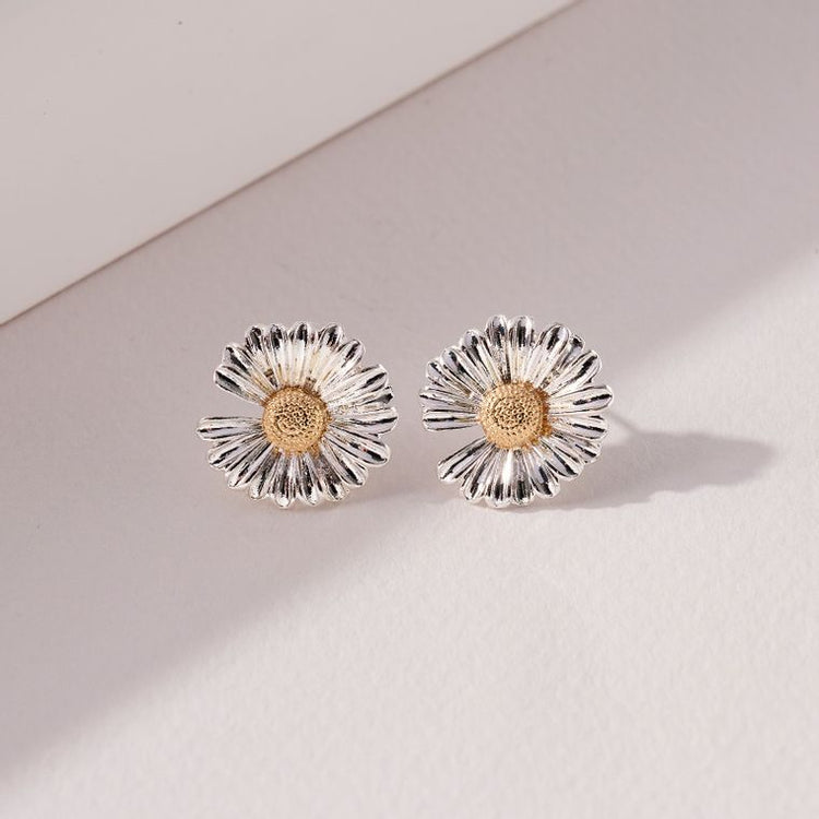 Metal Flower Stud Earrings